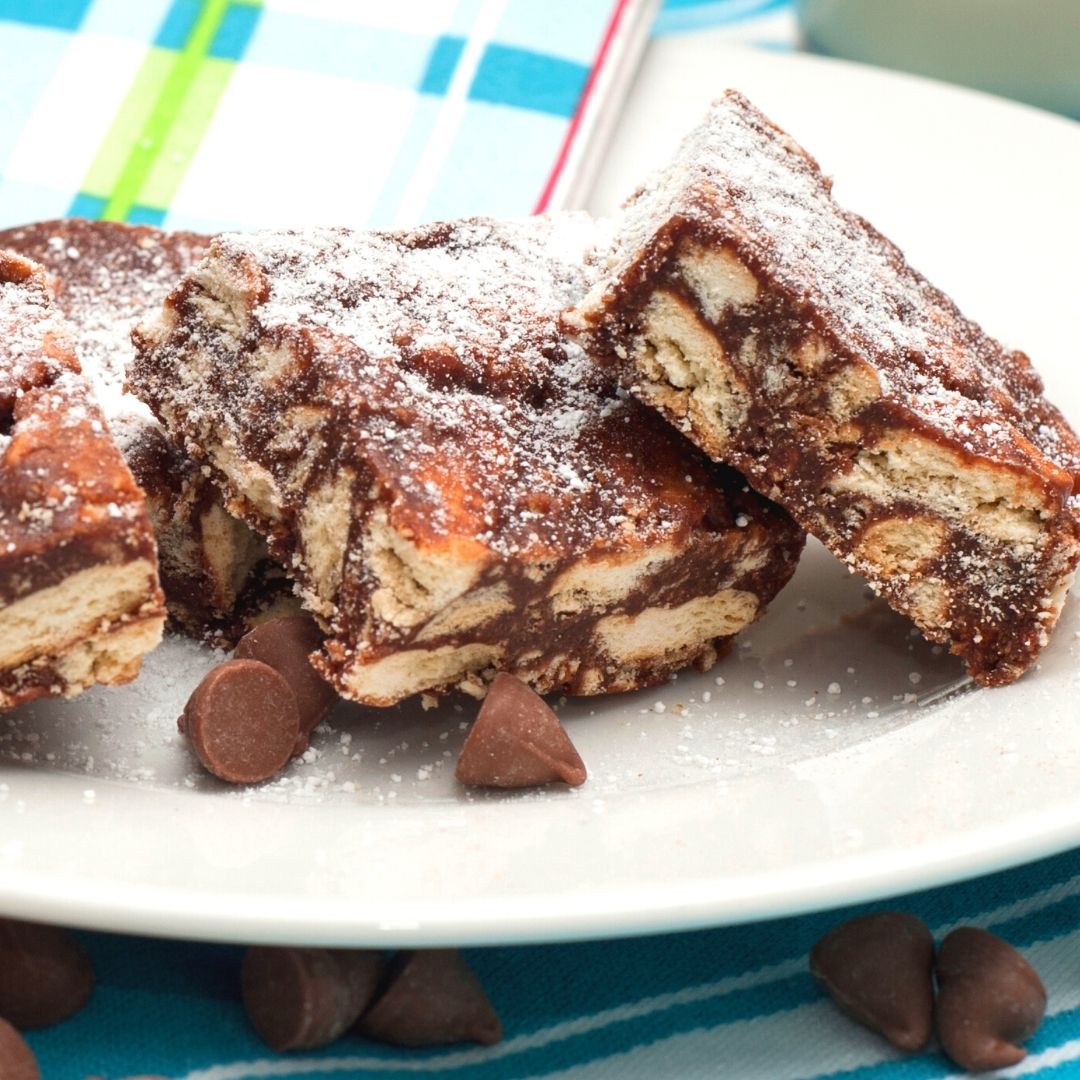 No bake Chocolate Biscuits Slice