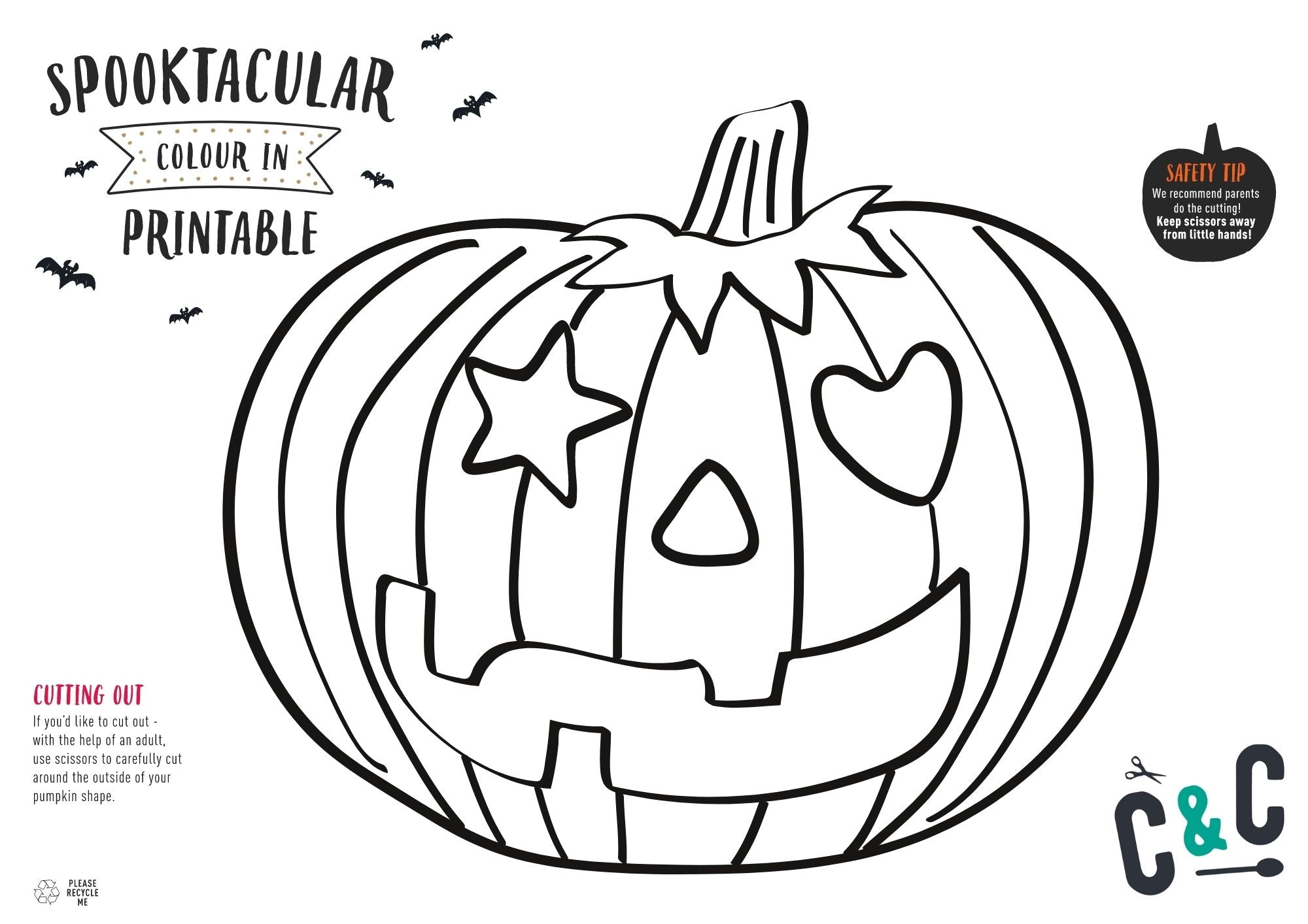Halloween Spooky Pumpkin Colouring Download