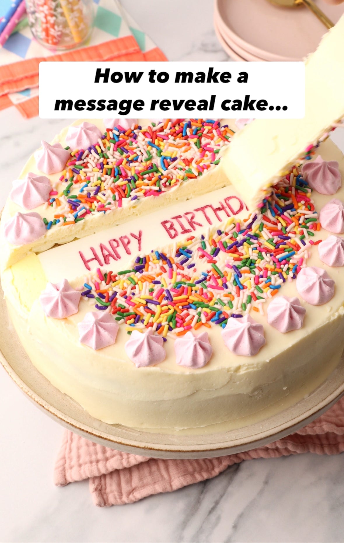 Create a message cake with this supermarket cake hack