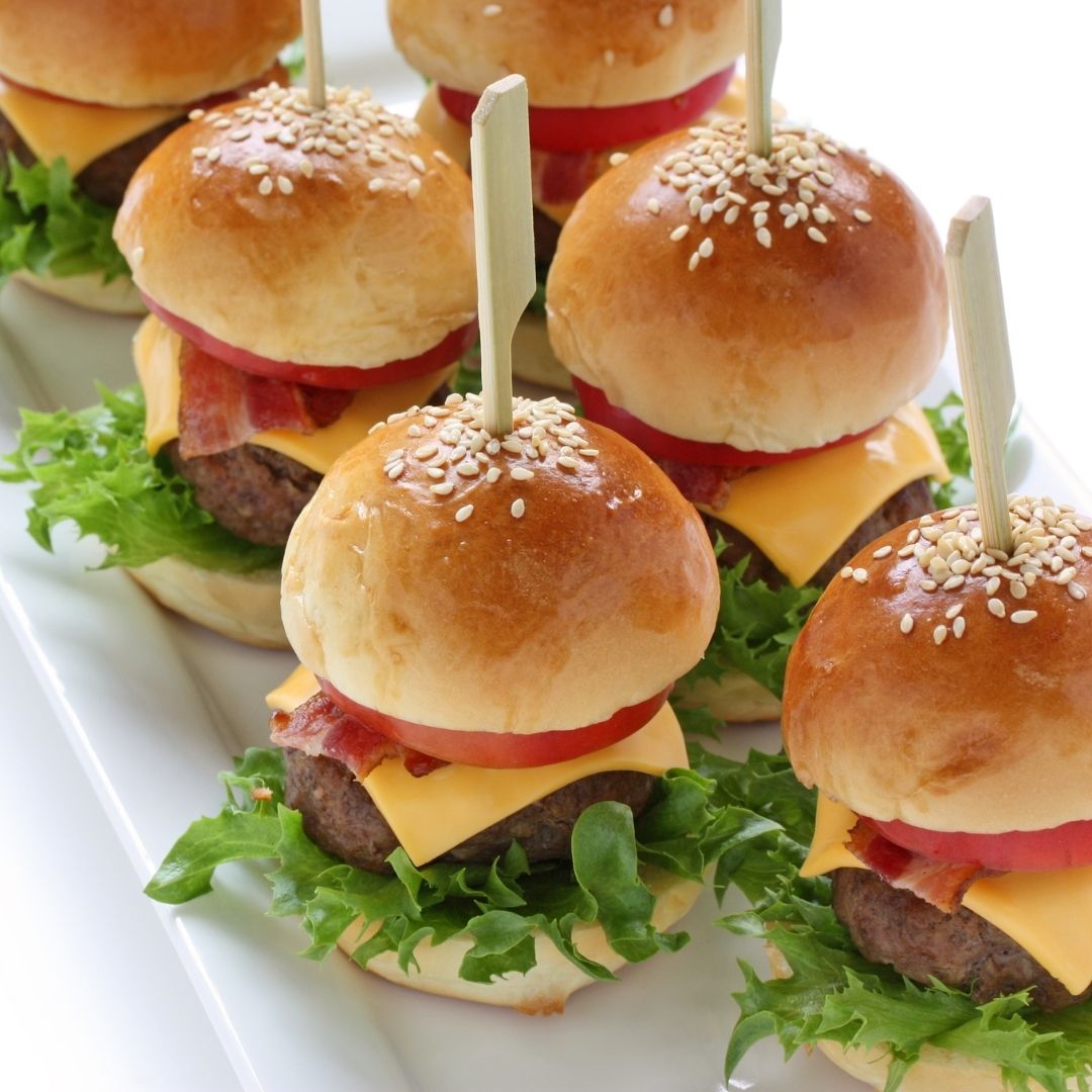 Kids Party Food - Mini Beef & Bacon Sliders