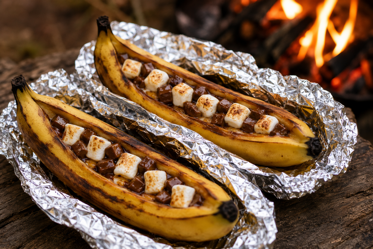 Campire banana boats recipe