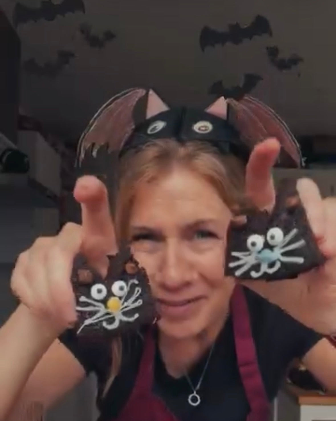 Black cat brownies box bake along with Mrs Bun
