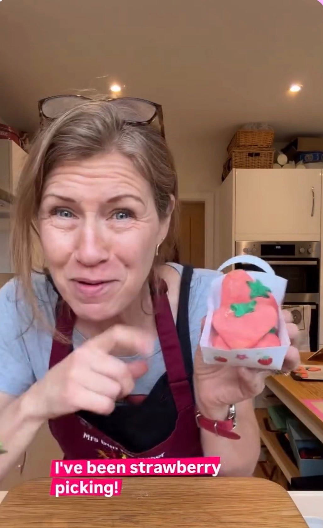 Strawberry patch biscuits bake-along with Mrs Bun