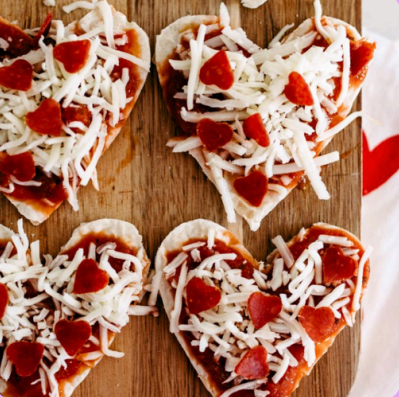 Valentine Heart-Shaped Pizza