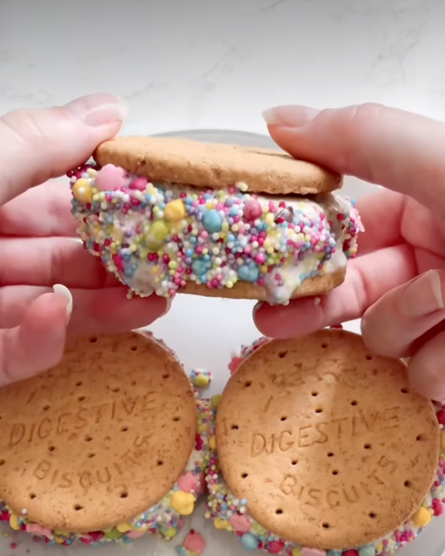 Easy Ice Cream Biscuit Sandwich Hack