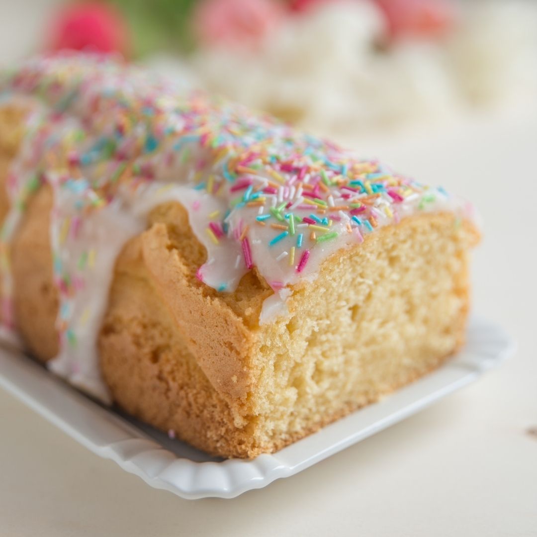 School Snackbox - School Dinner Sprinkle Sponge Tray Bake