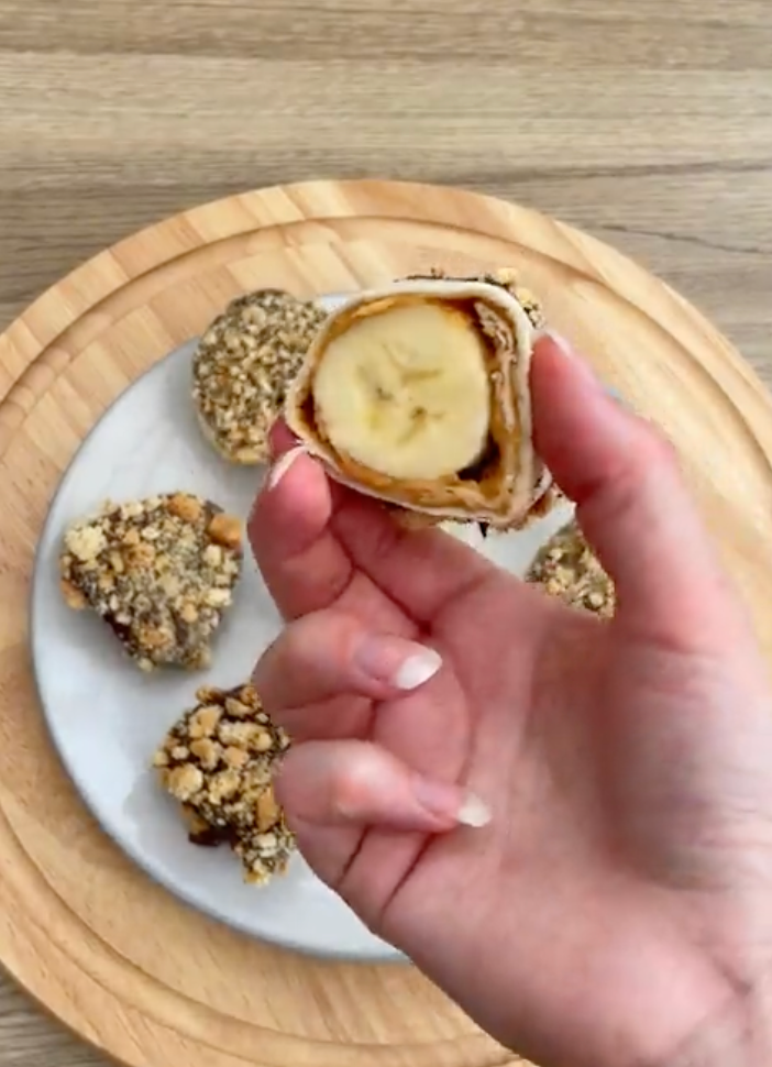 Banana sushi rolls