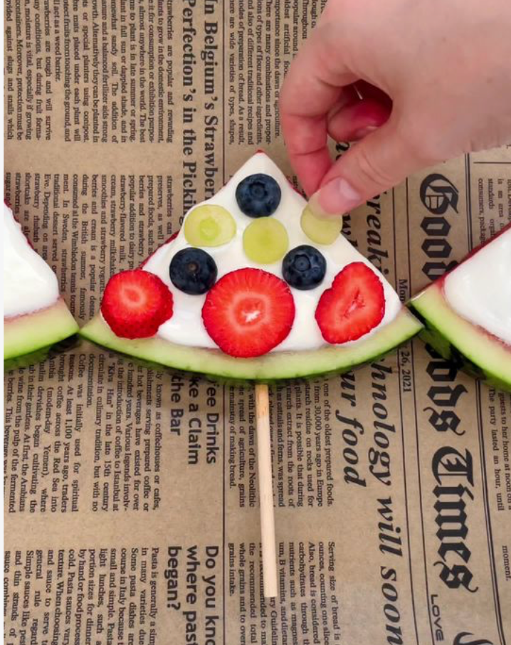 Watermelon pizza