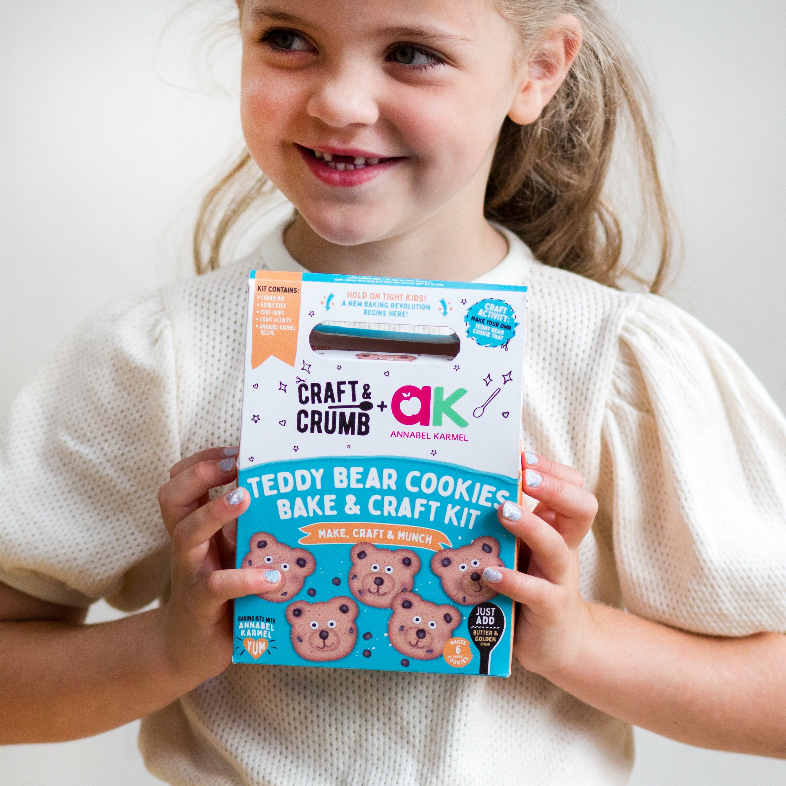Teddy bear cookie bake & craft kit