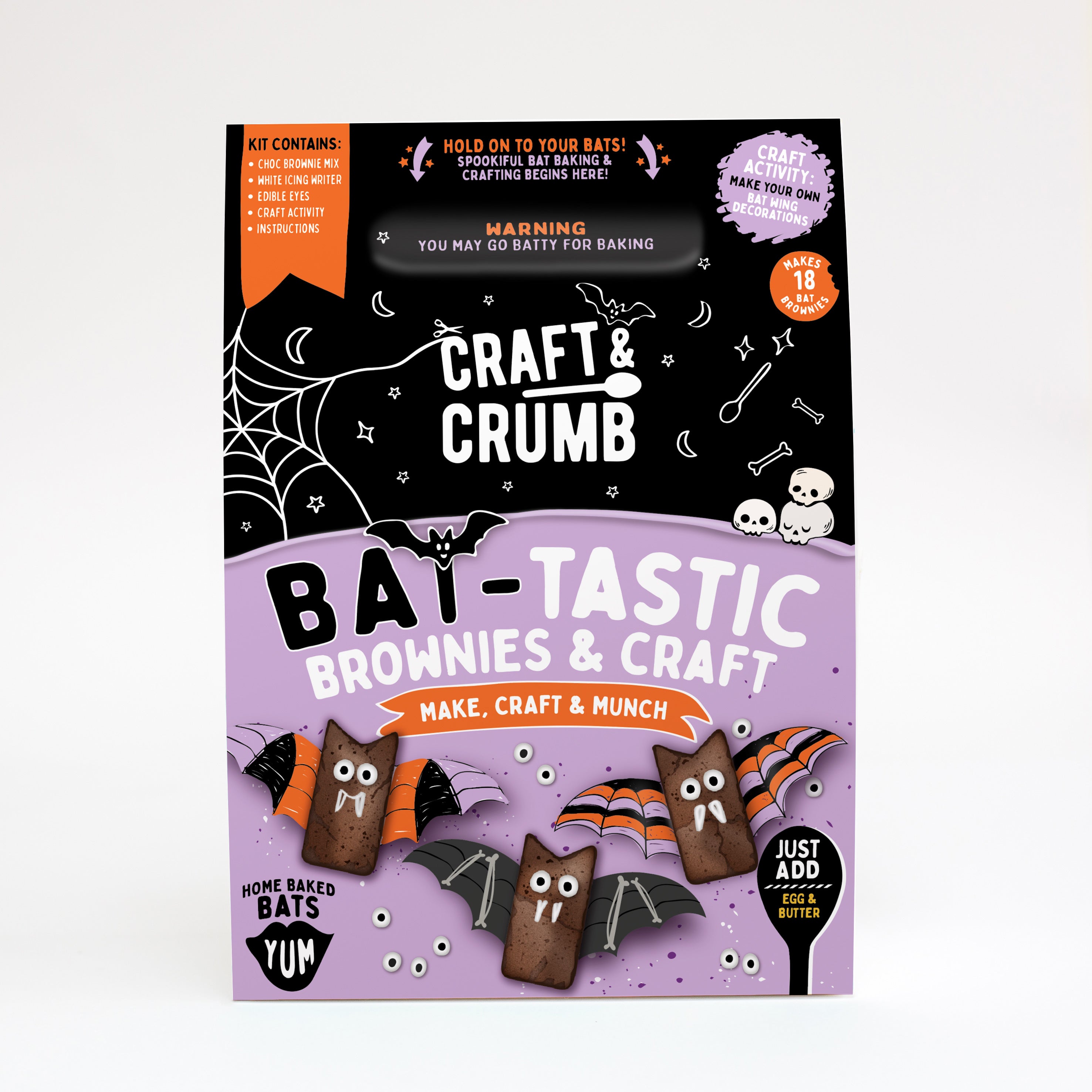 BAT-tastic Brownie bake & craft kit – Craft & Crumb