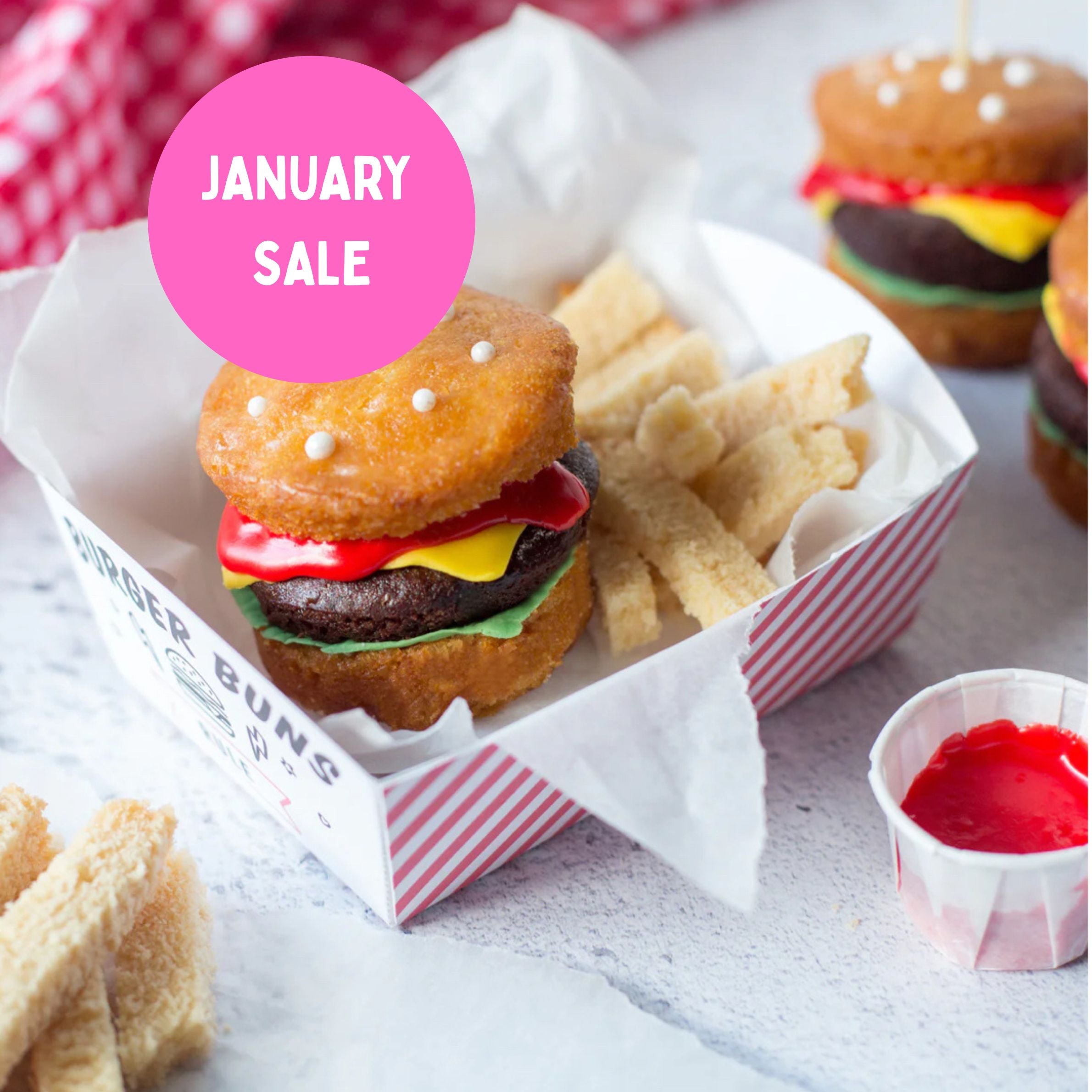 Burger & chips cupcake kit