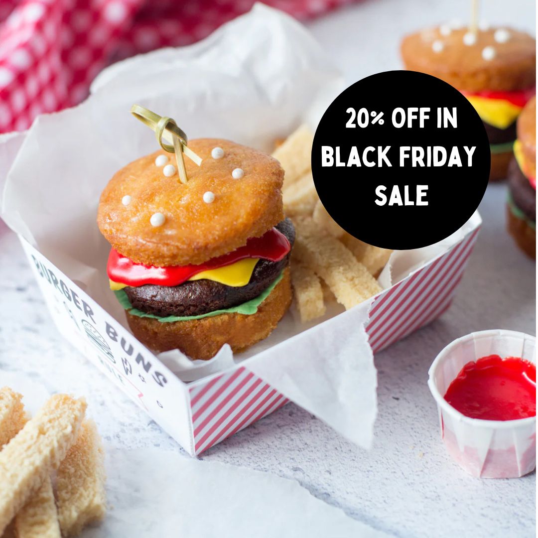 Burger & chips cupcake kit