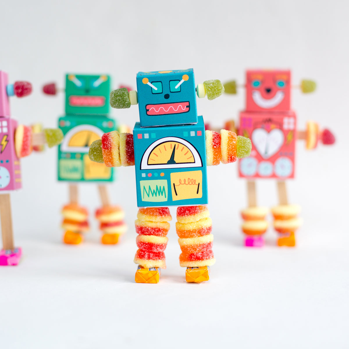 Robot Snack Build a candy robot kit – Craft & Crumb